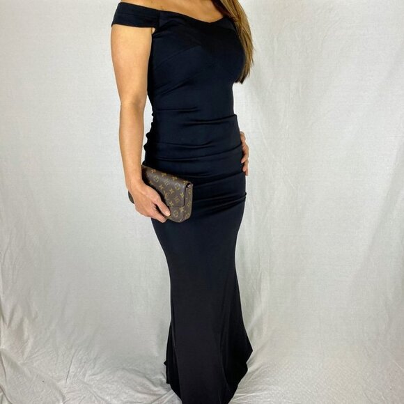 Nicole Miller Black Vive Formal Gown $495 - Picture 7 of 14